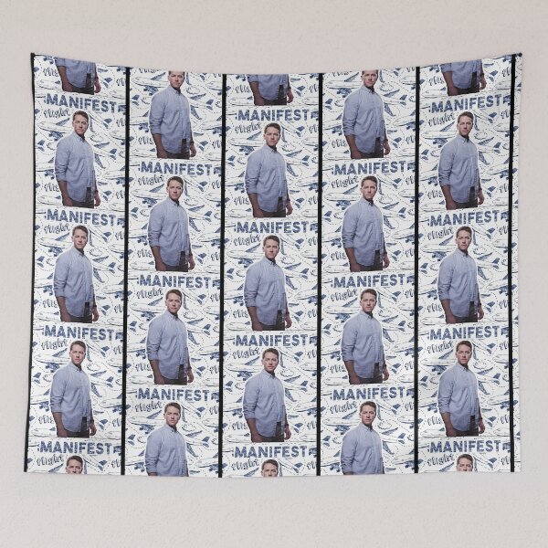 Item preview, Manifest Ben Stone Poster With Flights And Planes Pattern Background designed and sold by Practicalmagi.