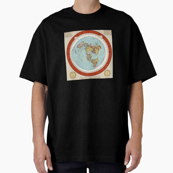 Item preview, Flat earth map t-shirt designed and sold by Daniel Camba.