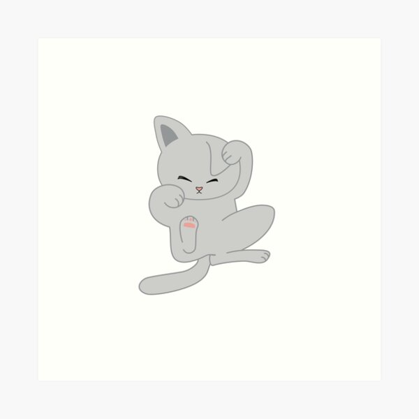 Angry Gray cat Emoji Photographic Print for Sale by MasBlangkon-Art