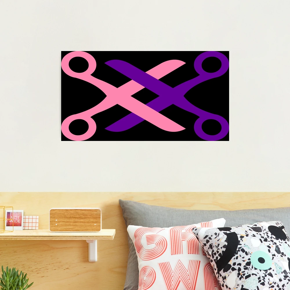 Scissoring Scissors Sticker Art Print by Losingshape