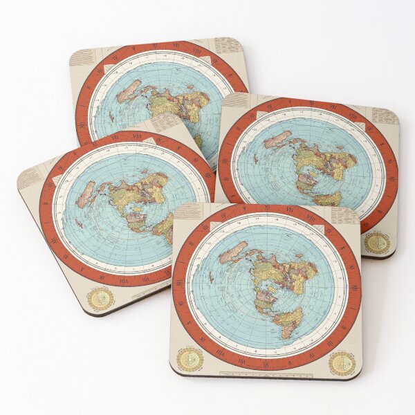 Item preview, Flat earth map t-shirt designed and sold by Daniel Camba.