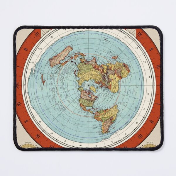 Item preview, Flat earth map t-shirt designed and sold by Daniel Camba.