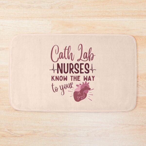 Item preview, Cath Lab Nurses Know The Way To Your Heart | Cardiac Cath Lab | Nurse Typographic | Cath Lab Nursing designed and sold by DesignsRN.