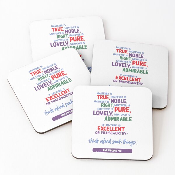 Item preview, Philippians 4:8 NEW COLOURS 1 designed and sold by BellDesigned.