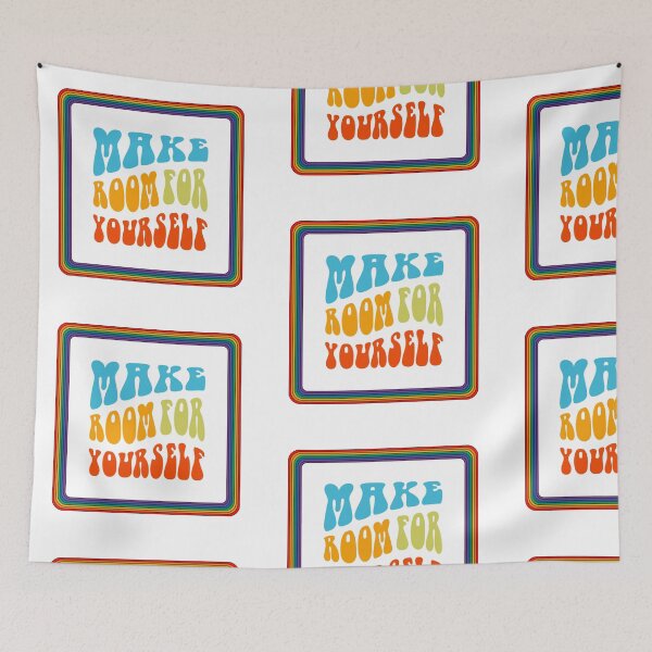 Item preview, Make Room For Yourself Rainbow Vintage Quote  designed and sold by JadedLilacsArt.