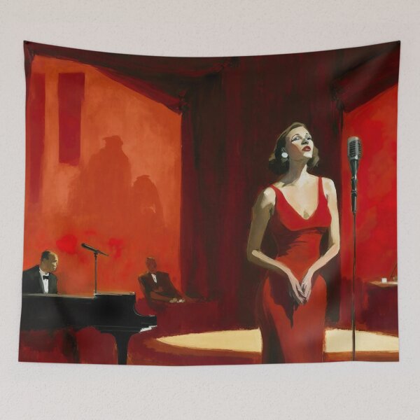 Item preview, Red hot jazz club, vintage art designed and sold by Lonesomefolk.