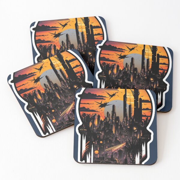 Item preview, Cyber-Cityscape Sunset designed and sold by DreamsGD.
