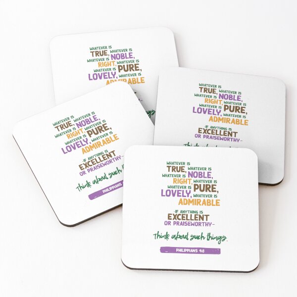 Item preview, Philippians 4:8 NEW COLOURS 3 designed and sold by BellDesigned.
