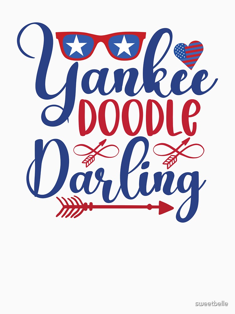 Yankee Doodle Darling 4th of July on Red Essential T-Shirt for