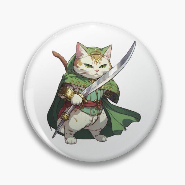Artikelvorschau, Fierce Feline Ranger 1 - D&D inspirierter Aufkleber entworfen und verkauft von DaydreamDepot.