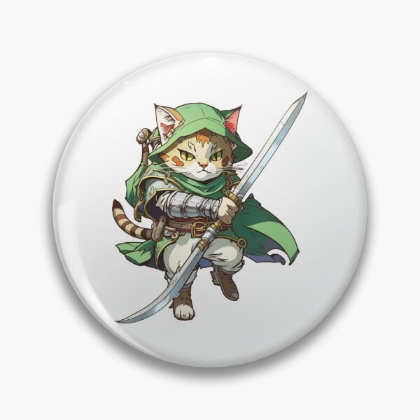 Artikelvorschau, Fierce Feline Ranger 2 - D&D inspirierter Aufkleber entworfen und verkauft von DaydreamDepot.