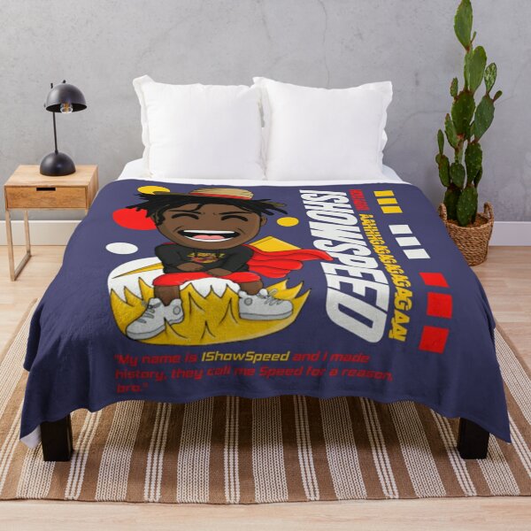 Ishowspeed Meme Throw Blankets for Sale