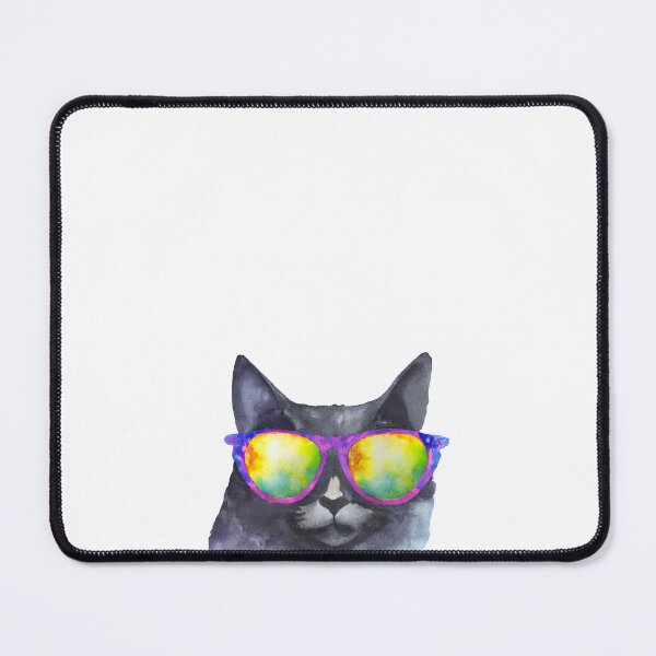 Item preview, Watercolor Cat with sunglasses (single cat) designed and sold by my-wanderlustjo.