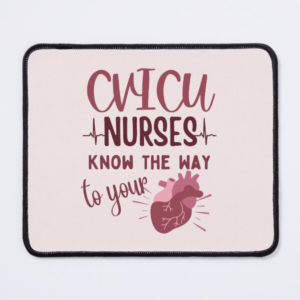Item preview, CVICU Nurses Know The Way To Your Heart | Cardiovascular ICU | Nurse Typographic | CVICU Nursing designed and sold by DesignsRN.