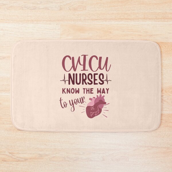Item preview, CVICU Nurses Know The Way To Your Heart | Cardiovascular ICU | Nurse Typographic | CVICU Nursing designed and sold by DesignsRN.