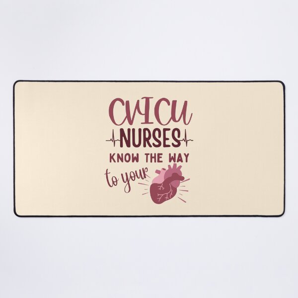 Item preview, CVICU Nurses Know The Way To Your Heart | Cardiovascular ICU | Nurse Typographic | CVICU Nursing designed and sold by DesignsRN.