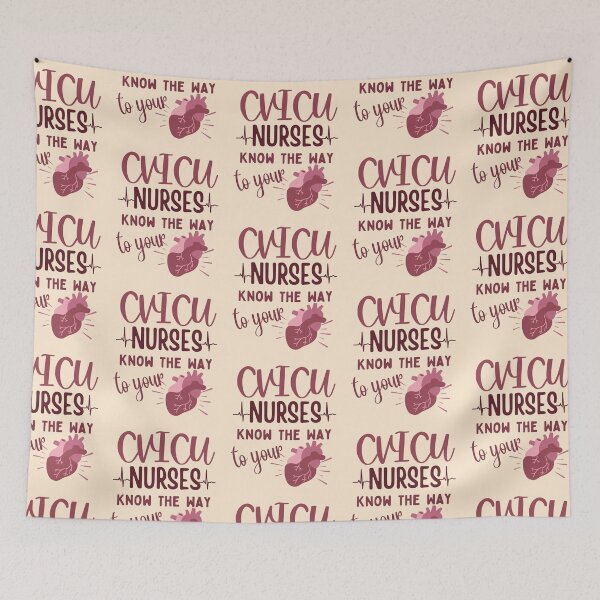 Item preview, CVICU Nurses Know The Way To Your Heart | Cardiovascular ICU | Nurse Typographic | CVICU Nursing designed and sold by DesignsRN.
