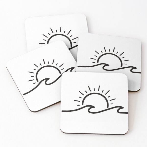 Item preview, Sun and Waves Simple Outline designed and sold by redbubbleart18.