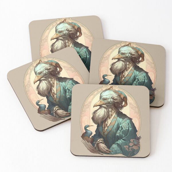 Item preview, Art Nouveau Bearded Dodo Professor designed and sold by entwithanaxe.