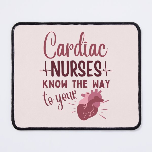 Item preview, Cardiac Nurses Know The Way To Your Heart | Cardiology Nurses | Nurse Typographic | Cardiac Nursing designed and sold by DesignsRN.