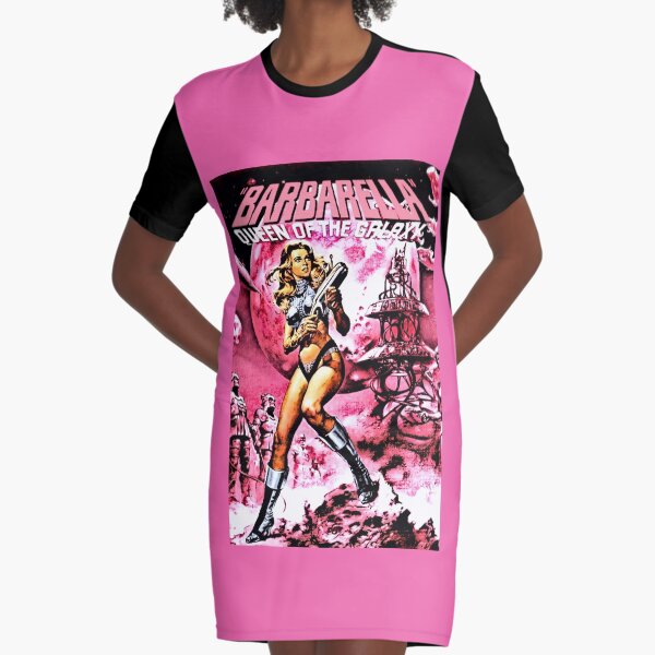 BARBARELLA QUEEN OF THE GALAXY RETRO SCI-FI Graphic T-Shirt Dress