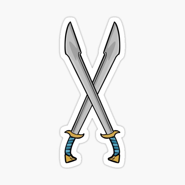 Minimalist Crossed Swords (Dark)' Sticker