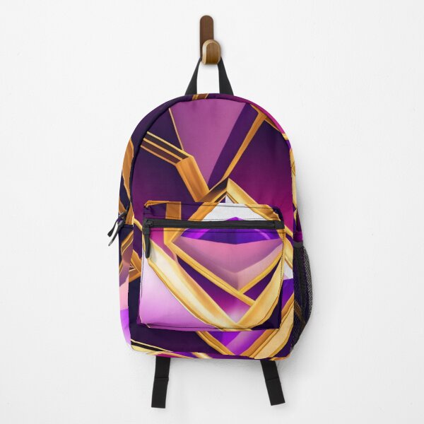Item preview, Abstract Amethyst and Gold Geometric designed and sold by calibrit.