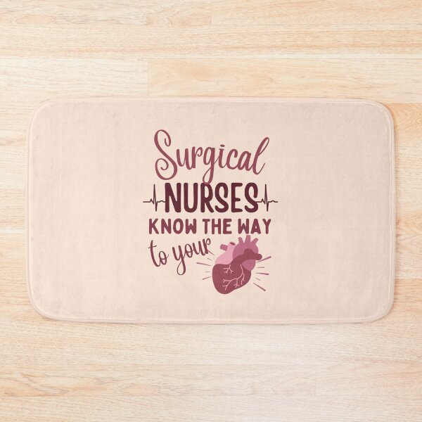Item preview, Surgical Nurses Know The Way To Your Heart | Surgical Nursing | Nurse Typographic | Cardiac Nursing designed and sold by DesignsRN.