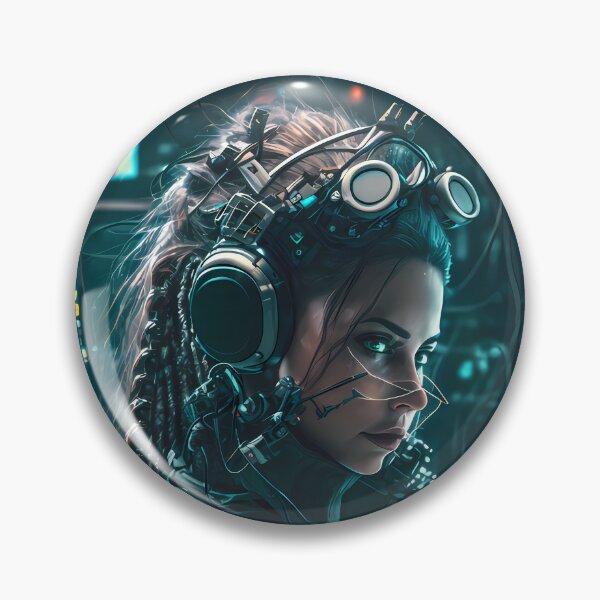 Item preview, I'm Going In - Female Hacker in Cyberpunk Style designed and sold by DaydreamDepot.