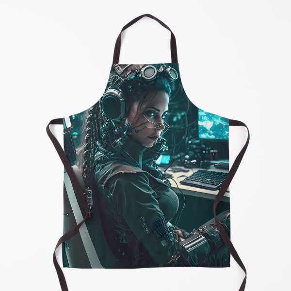 Item preview, I'm Going In - Female Hacker in Cyberpunk Style designed and sold by DaydreamDepot.