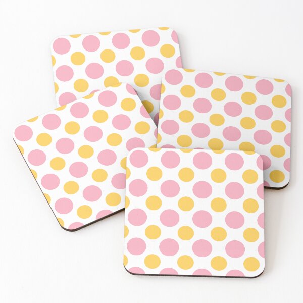 Item preview, Circle pink and yellow seamless pattern on white. designed and sold by Jayjaynaenae.