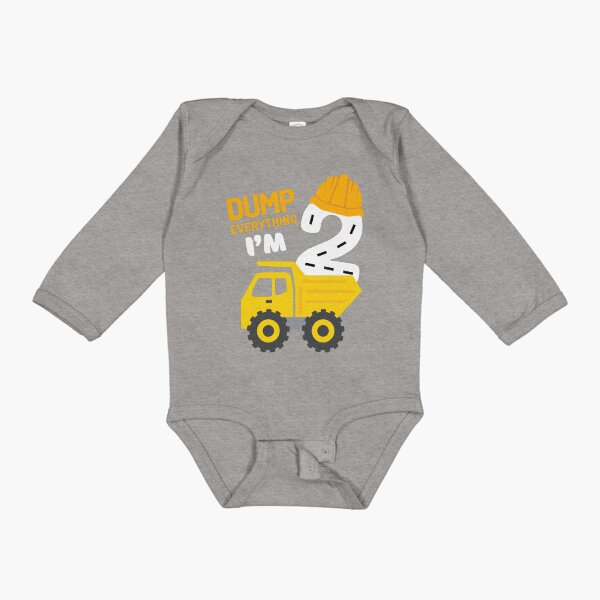 Item preview, Construction Theme Kids Party - Dump Everything Im 2 - 2 Years Old 2nd Birthday Gift -  Dump Truck designed and sold by GlazifiedArts.