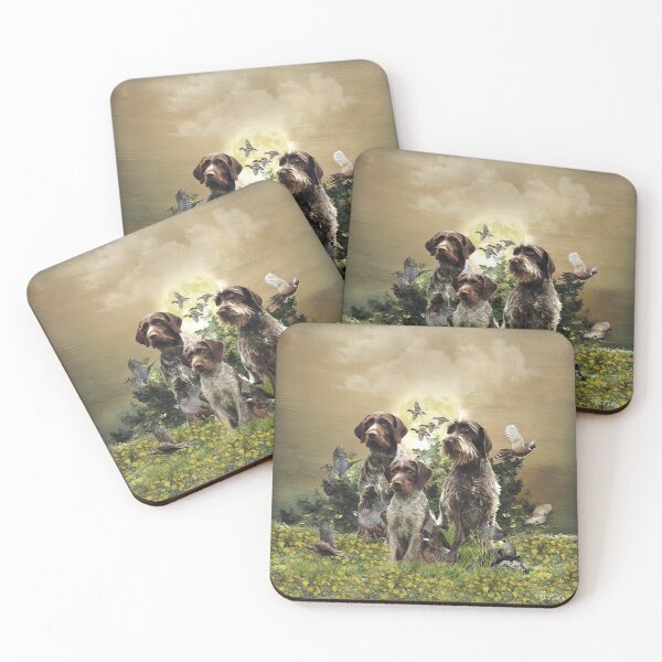 Item preview, German Wirehaired Pointer ,  Hunting season  designed and sold by TammyHunterArt.