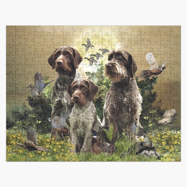 Item preview, German Wirehaired Pointer ,  Hunting season  designed and sold by TammyHunterArt.