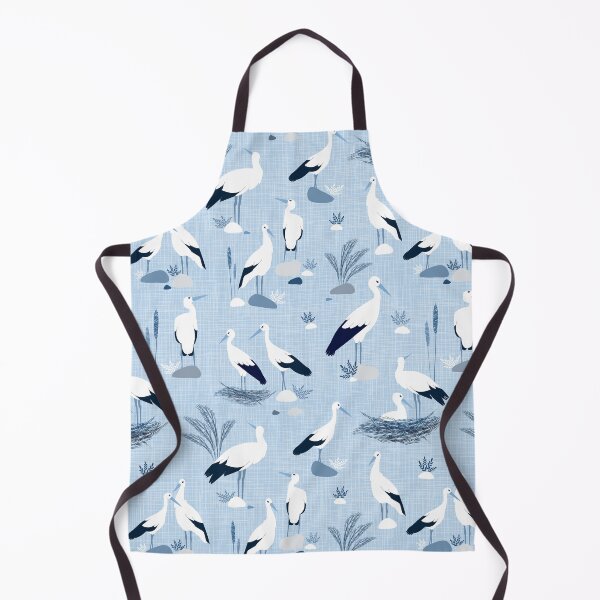 Item preview, Stork Silence - blue peaceful stork design designed and sold by anzelas.