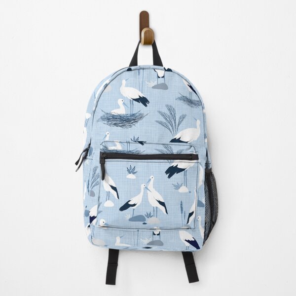 Item preview, Stork Silence - blue peaceful stork design designed and sold by anzelas.