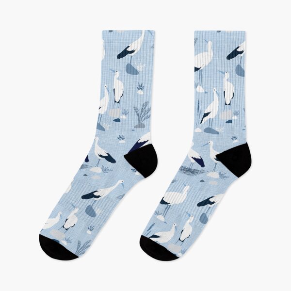 Item preview, Stork Silence - blue peaceful stork design designed and sold by anzelas.
