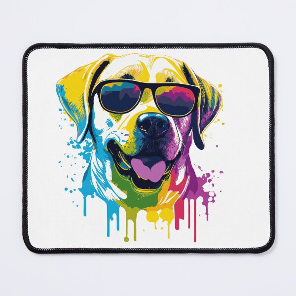 Item preview, Labrador Retriever Dog with Sunglesses in multicolor Artistic style designed and sold by WECreations.