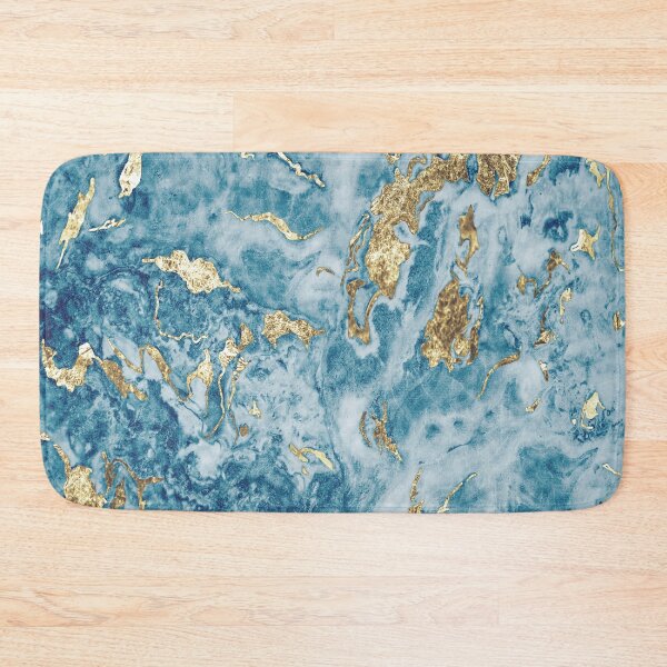 Item preview, Blue and Gold Marble Abstract Pattern, designed and sold by Tamas Das.