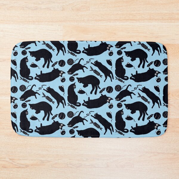 Item preview, Big Ey Black Cat With Blue Background  designed and sold by missmann.