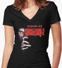 Biohazard Women's Fitted V-Neck T-Shirt