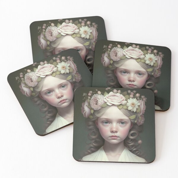 Item preview, Cute Girl with flower garland designed and sold by ebrawne.