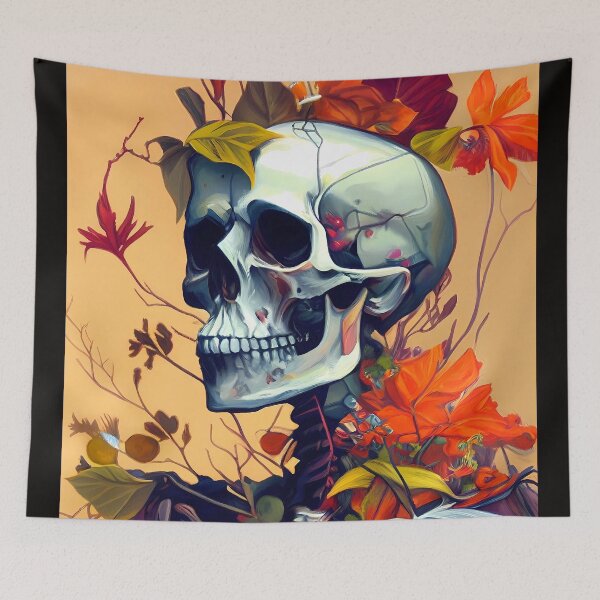 Item preview, Skeletal Bloom - An Artistic Fusion of Bones and Botany designed and sold by ZickDezine.