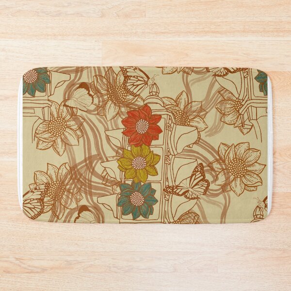 Item preview, Retro Surreal Traffic Light with Daisies and Butterflies  designed and sold by Valerie Englehart.