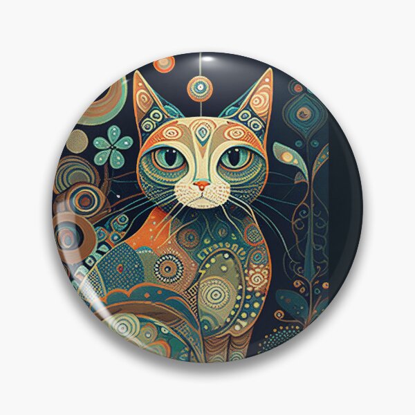 Item preview, Boho Cat 108 Abstract Art Print Painting Wall Decor designed and sold by winterkitty88.