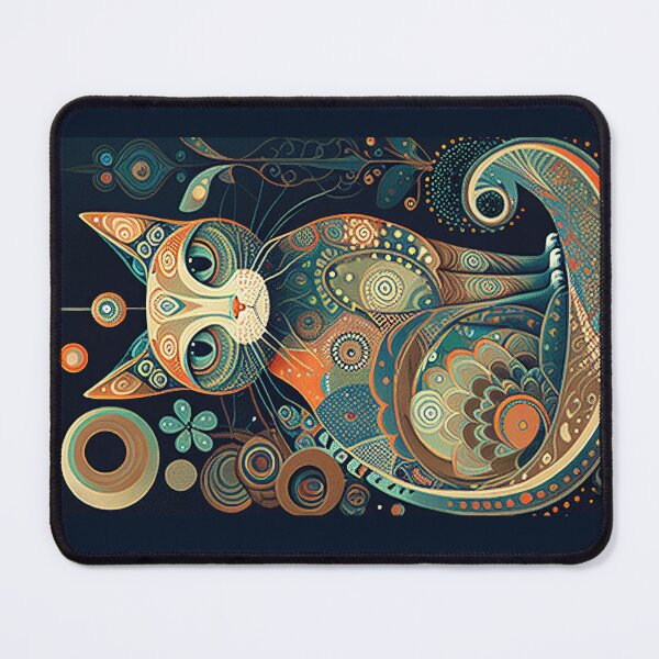Item preview, Boho Cat 108 Abstract Art Print Painting Wall Decor designed and sold by winterkitty88.