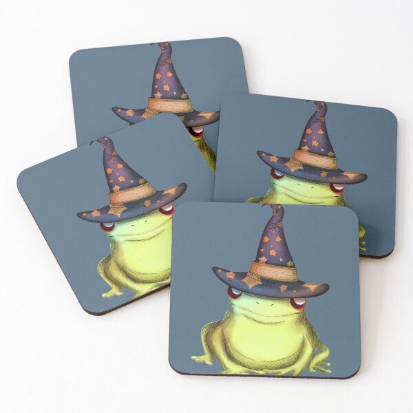 Item preview, Frog in a witch’s hat designed and sold by ArtofJoy-Jasmin.