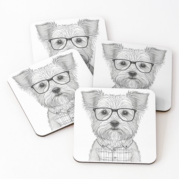 Item preview, Terrier dog wear clothes Human Style with Glasses designed and sold by MaxEXP.
