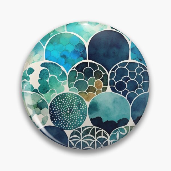 Artikelvorschau, Teal and Blue Watercolor Pattern I entworfen und verkauft von artavantgarde.