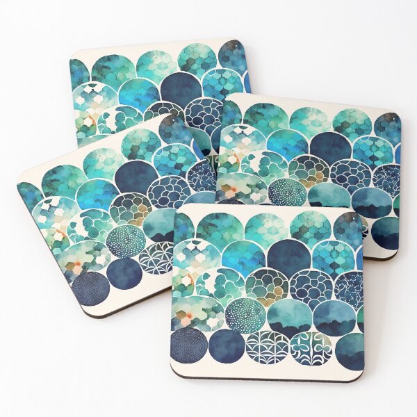 Artikelvorschau, Teal and Blue Watercolor Pattern I entworfen und verkauft von artavantgarde.